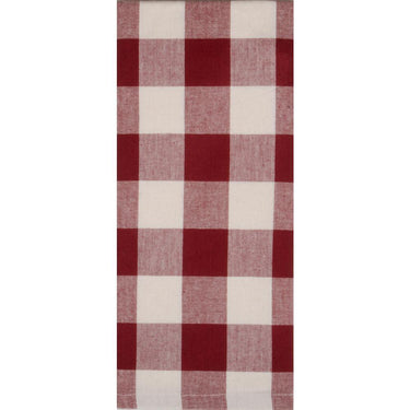 Barn Red Buttermilk Buffalo Check Towel Set Of Six KT510017 - The Fox Decor